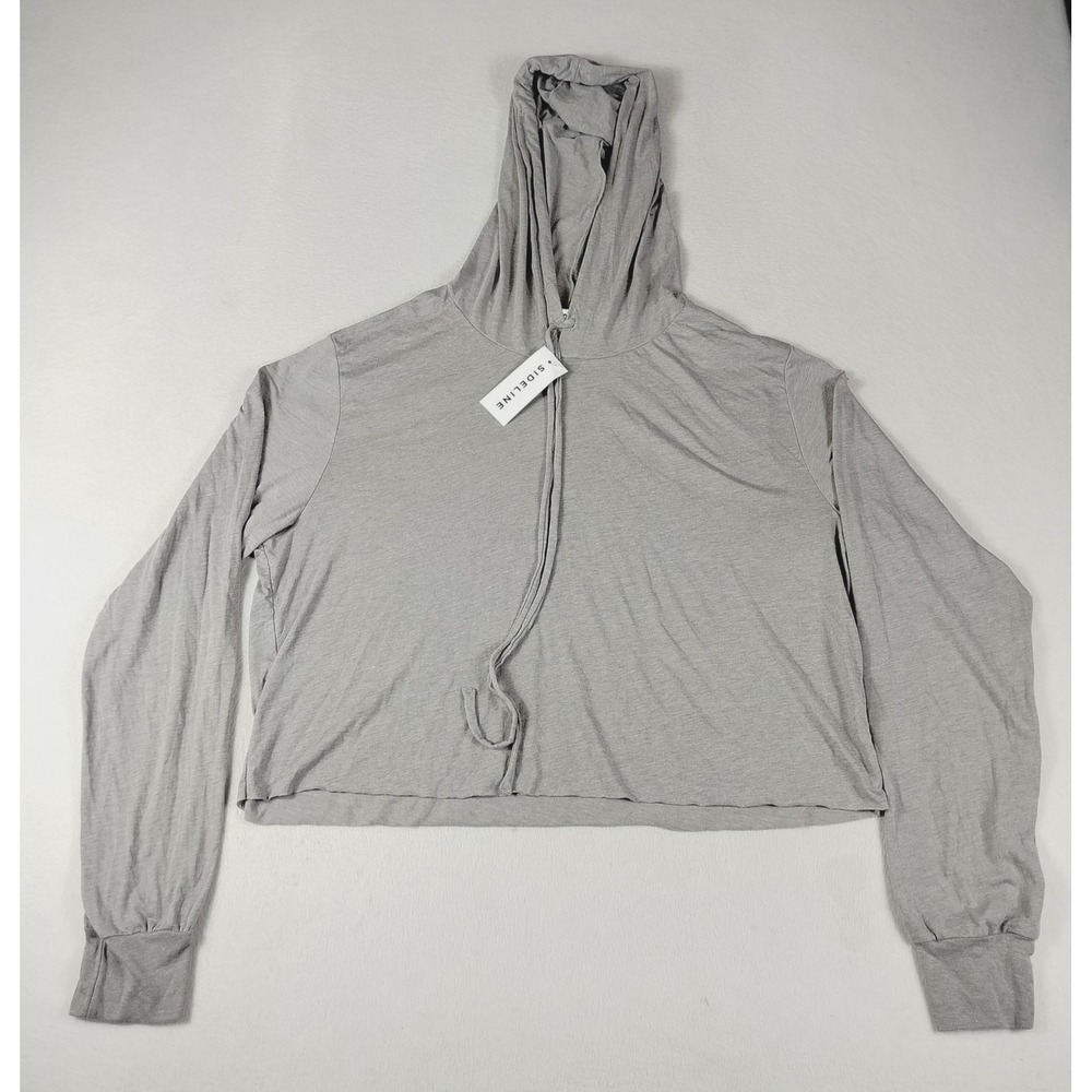 Sideline Hoodie Womens XL Gray Lightweight Pullover Long Sleeve Blanks Casual